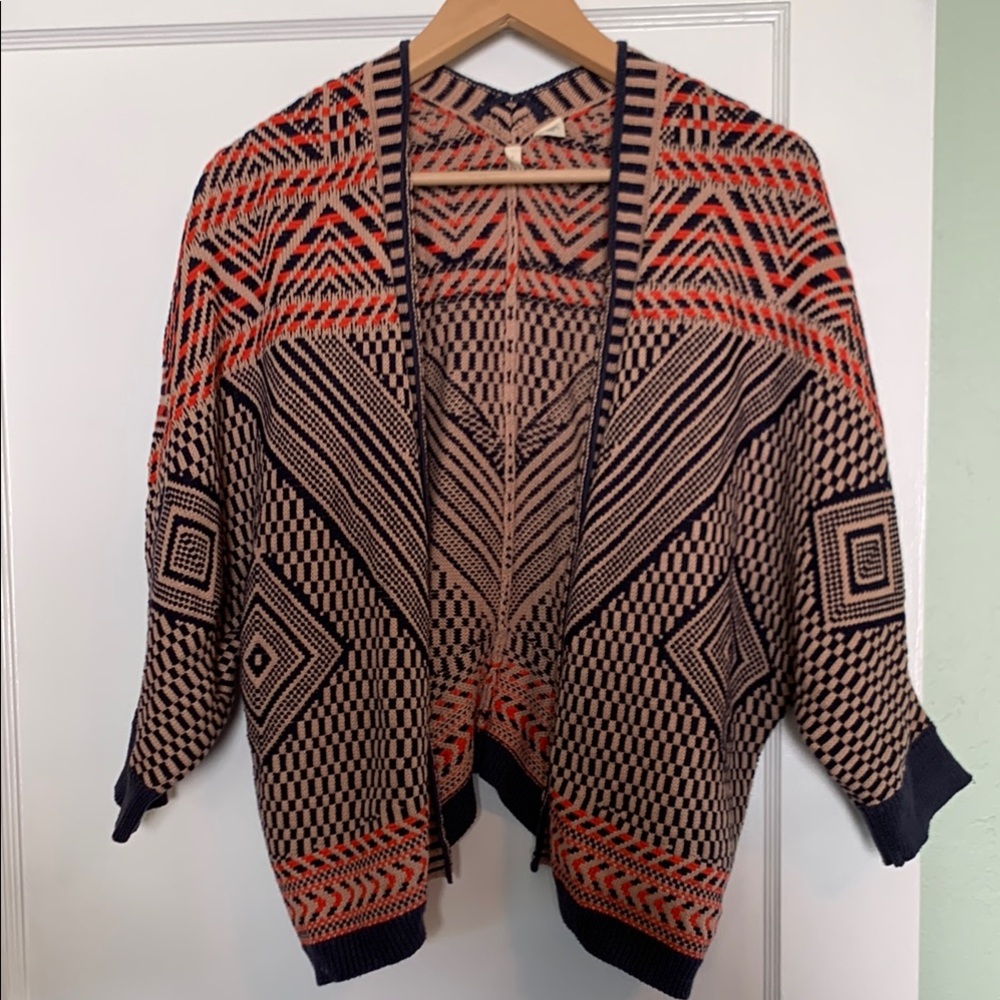 Anthropologie Geometric Cardigan